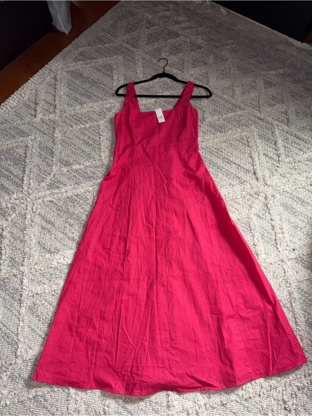 GAP Raspberry Pink Square-Neck Midi Dress - Picture 6 of 6